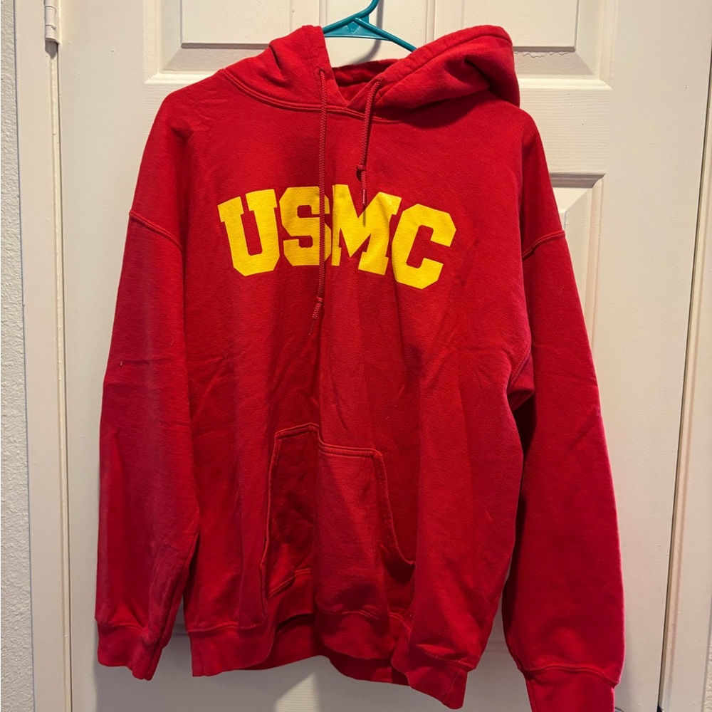 Red USMC Hoodie